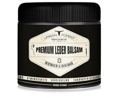 Cuidado del Cuero incoloro para Coche Muebles Chaquetas Bolsos sofá Zapatos sillín Cuero BÁLSAMO de URBAN FOREST con Aceite de Cera de Abejas y Aguacate, tamaño: 500ml