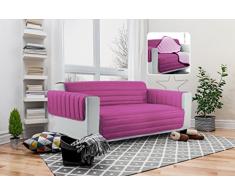 Elegant Funda para sofà, Lila/Fucsia 2 Plazas Maxi, Microfiber