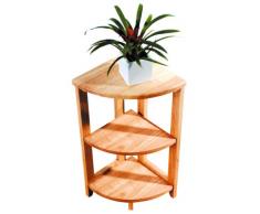 Premier Housewares - EstanterÃa esquinera (madera de caucho, 3 estantes, 66 x 30 x 30 cm)