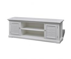 vidaXL Mueble TV de Madera, Blanco