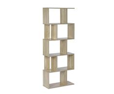ts-ideen Estantería de Pared Librero CDs Almacenamiento Madera con Apariencia de Roble Sonoma 160,5 x 60 cm