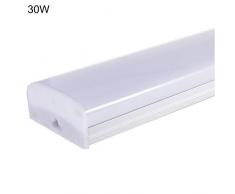 Viugreum 60cm Tubo led integrado 30W,Tubo Fluorescente 3000LM,6500K (Blanco frío),Regleta led IP64, LED Mueble Luz, Fábrica Hotel Escuela Familia Garaje Balcón Oficina.