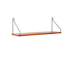 LaoZan Simple Rejilla de Hierro Forjado Estantes de Metal con Montaje en la Pared para Salas de Estar Cocinas u Oficinas (Blanco,50 * 15.8 * 16.5cm)