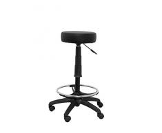 5 Star Tokio - Taburete giratorio con elevación a gas, 72 cm, color negro