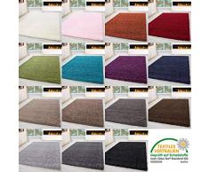 HomebyHome Shaggy Alfombra Pelo Largo pequeño Extra Grande Grueso Suave salón Unicolor, Color:Turquesa, tamaño:60x110 cm