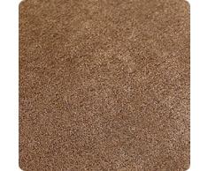 Beautissu Manta Romantica 210x280 cm en óptica de piel de ante como cobertor de sofá manta de día Plaid en marrón claro