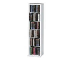 VCM Morgenthaler Elementa - Estantería para almacenar 102 CDs (210 mm, 880 mm, 200 mm, Madera) , color blanco