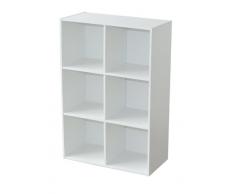 Alsapan 94046 Compo 08 - Estantería con 6 repisas, color blanco, 61,5 x 29,5 x 91,1 cm