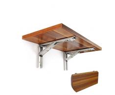 8 Soportes de estante plegable Acero inoxidable de servicio pesado, Carga máxima: 130 lb / 60 KG, paquete de 2