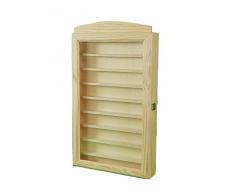 Vitrina expositora, para colecciones. En madera de pino en crudo, se puede pintar.