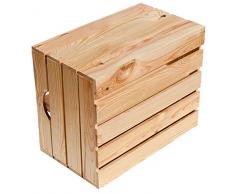 'Fruta ("Johanna en oscuro/natural o, vetado tamaño aprox. 50 x 40 x 31 cm xxxaus del antiguo landxxx Frutas Cajas de vino caja de madera decorativa caja Estantería