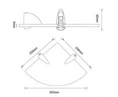 KES Rinconera Para Baño Lavabo Vidrio Templado Estante Montaje en Pared Cepillado, BGS3100-2