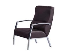 Adec - Butaca de espera, sillon salon, modelo Tango, acabado en símil piel color Chocolate, medidas: 60 cm (ancho) x 95 cm (alto) x 63 cm (fondo)