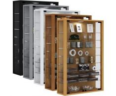VCM Vitrosa Vitrina Pared, Madera, Negro, 90 x 59 x 18 cm