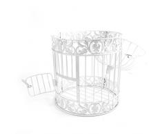Jardín Decor Vintage Estilo Decorativo Jaula de Pájaros Boda Mesa Centro Jaula de Pájaros 19*35 cm con Gancho Redondo en la parte superior