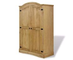 vidaXL Armario 2 Puertas Corona Range Pino Mexicano Guardarropa Ropero Mueble