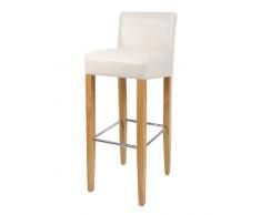 Taburete Bar haya maciza crema - BAR-01-BC/17