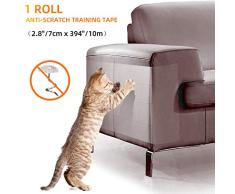 Pidsen Protector de Muebles Gatos, 7X1000 CM Nano Cinta Adhesiva Anti Arañazos para Gatos,Transparente Autoadhesivas de Gato Protector para Gatos y Perro,Protector de sofá para Detener