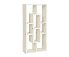 ts-ideen Estantería de pared librero unidad de almacenamiento Madera blanco 70 x 33 cm