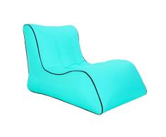 Silla al Aire Libre Inflable del sofá del Bolso de Haba sillas al Aire Libre del Beanbag del sillón de la Playa,LakeGreen,70 * 90 * 65cm
