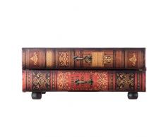 Rebecca Mobili CÃ³moda de Mesa, estanterÃ­a 2 cajones, Madera PU, Vintage, marrÃ³n, organizandor para Escritorio - Medidas: 13 x 30 x 21 cm (AxANxF) - Art. RE6276