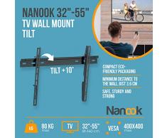 Nanook Tilt M, Soportes de Pared y Techo para TV, 32 - 55, Negro