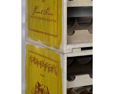 ts-ideen Botellero apilable de madera shabby look para 12 botellas de vino