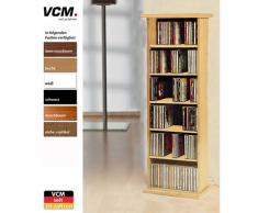 VCM Torre para CD/DVD "Vostan cerezo" para 150 CDs, sin puerta de cristal.