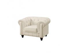 Sofa Chester 1 plaza semi piel - MSD15184221 - Blanco