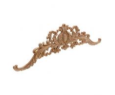 SODIAL Apliques De Esquina Tallados En Madera De Planta Vintage Decorar Marco Decoración para Gabinete Hogar Puerta Muebles Figuras De Madera