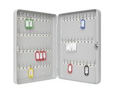 Wedo 10256537X Armario para Llaves, Acero, Gris Luminoso, 28 x 6 x 37 cm