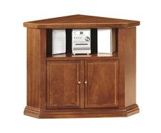 InHouse srls Mueble TV de Esquina, Estilo Clasico, en Madera Maciza y MDF con Acabado Nogal Pulido - Medidas 72 x 63 x 80 …