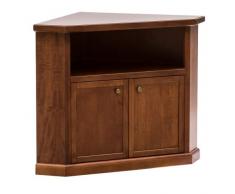 Relax e Design - Mueble esquinero para TV de Madera, Arte pobre, Color Nogal Oscuro