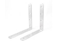 Sourcingmap a13111300ux0153 - Soporte del estante corsé esquina conjunta sémbolo mayor que 2 pc 150mmx150mm