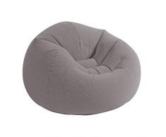 Intex Beanless Bag Chair Mueble Inflable - Puf, 1.14 m x 1.14 m x 71 cm, Gris