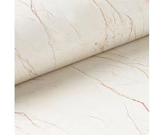Rabbitgoo Papel Adhesivo para Muebles Mármol Adhesivo Pegatina Efecto Autoadhesiva Impermeable Papel Pintado Decorativo para Mesa,Mueble de cocina, Escritorio, Armario,Puerta,Pared 44.5 * 200CM