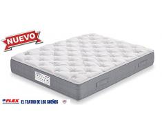 FLEX - Colchón Flex Nube Visco Con Gel - 90X200, Color Gris/Gris Perla