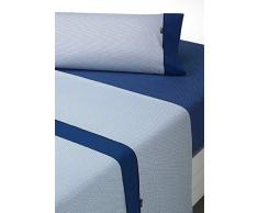 SABANALIA - Juego de sábanas Estampadas Mota (Disponible en Varios tamaños y Colores), Cama 180, Azul