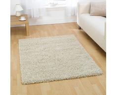 Alfombra peluda alfombra signicase 5 cm largo - suave y cálido - sala de estar/Dormitorio para colgar, polipropileno, crema, 60x110cm (2'0"x3'6")