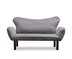 CC.Stars Espuma de Memoria tapizada Convertible Acolchada,Sofá Plegable Funcional Moderno, Muebles de futón con reposabrazos, sofá Cama Gris