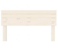 LA WEB DEL COLCHON - Cabecero de Madera Rústico Vintage para Cama de 135 (145 x 90 cms.) Blanco nórdico | Cabeceros Madera | Dormitorio Matrimonio | Cabezal Cama |Estilo nórdico