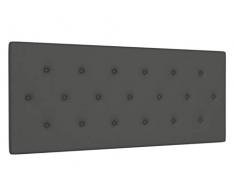 LA WEB DEL COLCHON - Cabecero tapizado Melania para Cama de 105 (115 x 70 cms) Gris Ceniza | Cama Juvenil | Cama Matrimonio | Cabezal Cama |