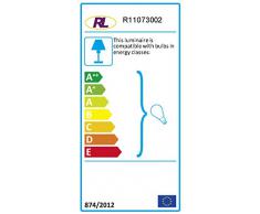 Reality R11073002 Leuchten - Lámpara con 3 luces, bombillas excluidas, E14, 40 W, 230 V, A++, E, IP20, alto 150 cm, diámetro 40 cm, acrílico, negro