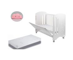 Cuna Lovely Premium con Colchón y REGALO Lámpara Nube Rosa