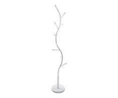 Versa 18790111 Perchero de pie Blanco 185x32x32 cm, Metal lacado, 9 colgadores