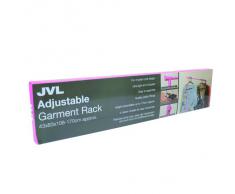 JVL - Perchero ajustable con ruedas (43 x 83 x 108 cm), color rosa