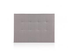 MAXCOLCHON Cabecero Capri cama de 180 (200x120) cm Chenilla Gris Humo