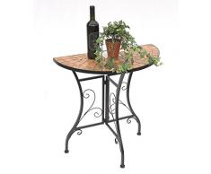 DanDiBo Consola mesa Merano pared Mesa 120041 – Mesa auxiliar de metal y mosaico 70 cm
