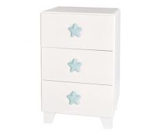 Bainba Mesita de Noche Infantil, Menta, 57 x 32 x 34 cm
