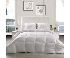 Utopia Bedding- Edredón de Fibra - Primavera-Verano - Fibra Hueca Siliconada, 540 gramo - Blanco (Cama 80)